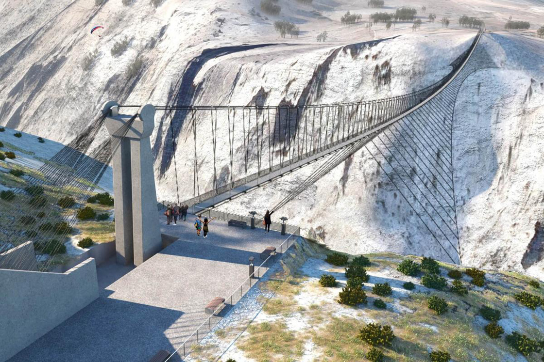 Karanlık Kanyon'da inşa edilecek 'Sırat on Fırat' köprüsünden geçmek yürek işi